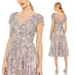 MAC DUGGAL | EMBROIDERED CAP SLEEVELESS A LINE DRESS #20315